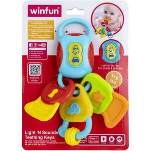 Jucarie dentitie Winfun - Breloc chei, cu lumini si sunete imagine