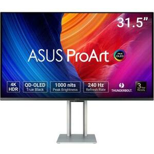 Monitor QD-OLED ASUS ProArt 31.5inch PA32UCDM, UHD (3840 x 2160), HDMI, Pivot, Boxe, 240 Hz, 1 ms (Argintiu) imagine