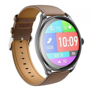 Smartwatch HOCO Y22, Ecran AMOLED 1.43inch, Procesor JL 7012A6, Bluetooth 5.2, Android/iOS (Maro/Negru) imagine