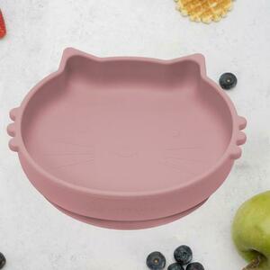 Bol din silicon AppeKids Kitty II Old Rose, 6 luni+ imagine