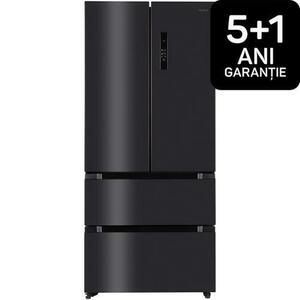 Side by side Tesla RF5200FMAE, 512 l, Clasa E, Total No Frost, Motor Inverter, Display LED, H 189.8 cm (Inox/Negru) imagine