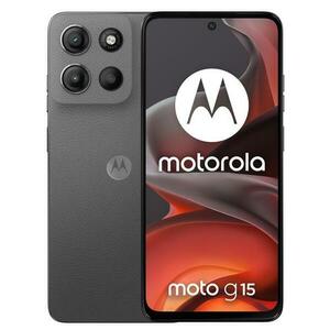 Telefon Mobil Motorola Moto G15, Procesor Mediatek Helio G81 Extreme Octa Core, IPS LCD Capacitive touchscreen 6.72inch, 4GB RAM, 128GB Flash, Camera Duala 50+5MP, Wi-Fi, 4G, Dual Sim, Android (Gri) imagine