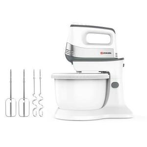 Mixer de mana cu bol rotativ Zokura Z1472, 500W (Alb) imagine