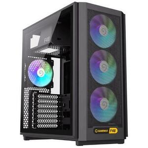 Carcasa Gamemax F46, Mini Tower, tempered glass (Negru) imagine
