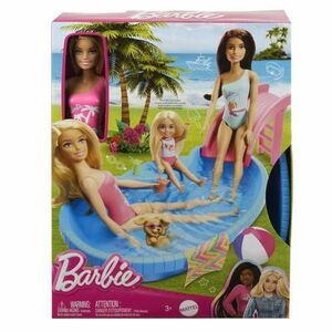 Papusa Mattel Barbie blonda cu piscina imagine