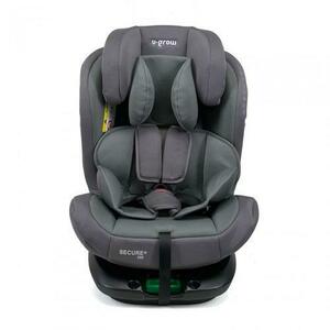 Scaun auto U-Grow Secure+, 40-150 cm, 360 grade, 4 pozitii de ajustare pe spate, 10 pozitii de ajustare a tetierei pe inaltime, Gri imagine