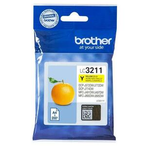 Cartus cerneala Genuine Brother LC3211Y, 200 pagini (Galben) imagine