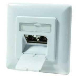 Priza retea Logilink NP0125, 2 x RJ45 (Alb) imagine
