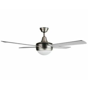 Ventilator de tavan cu lustra Taurus Fresko 4B, 150W, 132 cm diametru, Telecomanda, Cronometru (Argintiu) imagine