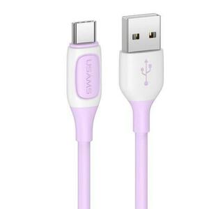 Cablu Usams Jelly Series Fast Charging, USB la Type-C, 3A, 1m, Mov imagine