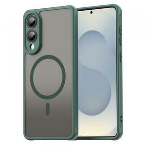 Husa MagSafe Techsuit HaloFrost II pentru Samsung Galaxy S25 Edge S937 (Transparent/Verde) imagine