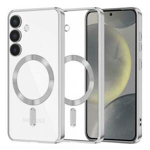Husa MagSafe pentru Samsung Galaxy S24 S921, Techsuit, Luxury Crystal, Argintie imagine