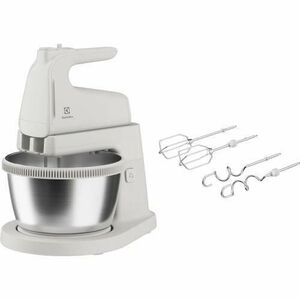 Mixer cu bol Electrolux ESM4W, 500 W, 5 Viteze + Turbo, bol rotativ din inox (Alb) imagine