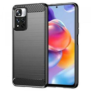 Husa pentru Xiaomi Redmi Note 11 Pro+ 5G, Techsuit, Carbon, Neagra imagine