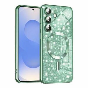 Husa MagSafe pentru Samsung Galaxy S25 S931, Techsuit, Luxury Glitter, Verde Deschis imagine