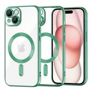 Husa MagSafe pentru Apple iPhone 15, Techsuit, Luxury Crystal, Verde Deschis imagine