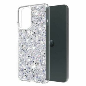 Husa pentru Motorola Moto G45 / G34, Techsuit, Sparkly Glitter, Alba imagine