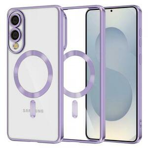 Husa MagSafe pentru Samsung Galaxy S25 Edge S937, Techsuit, Luxury Crystal, Mov Deschis imagine