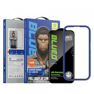 Folie de protectie Ecran Blueo HD pentru Apple iPhone 16 Pro, Sticla Securizata, Full Glue, 3D (Transparent/Negru) imagine