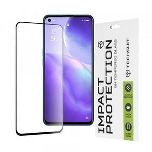 Folie de protectie Ecran Techsuit pentru Oppo Find X3 Lite / Reno5 5G, Sticla Securizata, Full Glue, 111D (Transparent/Negru) imagine