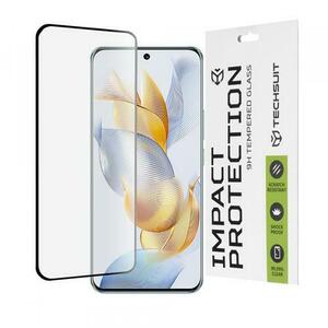 Folie de protectie Ecran Techsuit pentru Honor 90, Sticla Securizata, Full Glue, 111D (Transparent/Negru) imagine