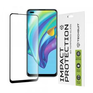 Folie de protectie Ecran Techsuit pentru Oppo Reno4 Lite, Sticla Securizata, Full Glue, 111D (Transparent/Negru) imagine