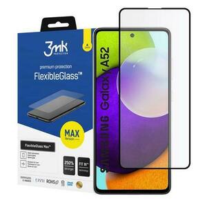 Folie Protectie 3MK Flexible Glass pentru Samsung Galaxy A52 5G (Transparent/Negru) imagine