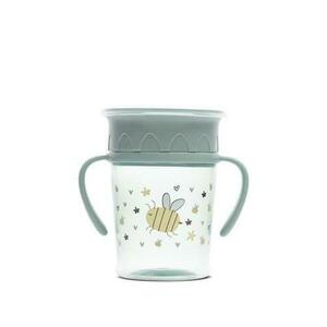 Cana de antrenament cu manere Lorelli All Around Cup, 360 grade, anti-varsare, 275 ml, Verde imagine