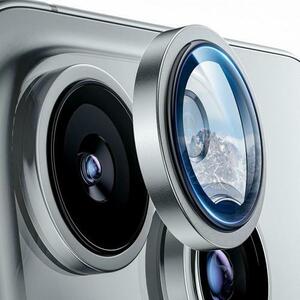 Folie de protectie Camera Spate Lito S+ pentru Apple iPhone 16 Pro Max / 16 Pro, Sticla Securizata (Argintiu) imagine