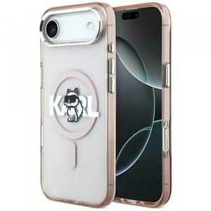 Husa MagSafe pentru Apple iPhone 17 Air, Karl Lagerfeld, IML Sketch Logo Choupette, Roz imagine