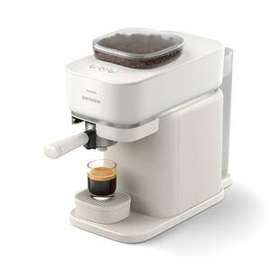 Espressor semi-automat Philips Baristina BAR300/00, 1550 W, Rezervor apa 1.2 l, Rasnita incorporata, Recipient boabe 170 gr, Portafiltru alb (Alb) imagine