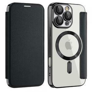 Husa MagSafe pentru Apple iPhone 17, Techsuit, SmartMag Book, Neagra imagine