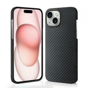 Husa MagSafe pentru Apple iPhone 15, Techsuit, Aramid Fiber (Negru) imagine