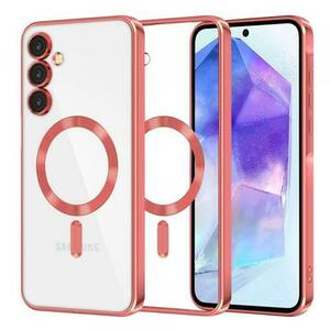 Husa MagSafe pentru Samsung Galaxy A55 5G A556, Techsuit, Luxury Crystal, Rosie imagine