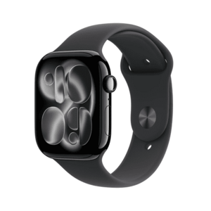 Smartwatch Apple Watch 11, GPS + Cellular, 46mm, Ecran Retina LTPO OLED, Chip S10 cu Procesor Dual-Core, 64GB Flash, Wi-Fi, Bluetooth, Carcasa Aluminiu, Curea Sport Band S/M (Negru) imagine