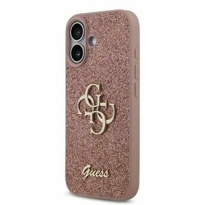 Husa Protectie Spate Guess Fixed Glitter 4G Metal Logo pentru Apple iPhone 17 (Roz) imagine