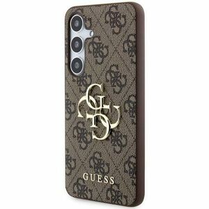 Husa Protectie Spate Guess PU 4G Metal Logo pentru Samsung Galaxy S24 (Maro) imagine