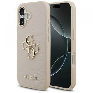 Husa pentru Apple iPhone 17, Guess, 4G Grained Big and Classic Logo, Roz imagine