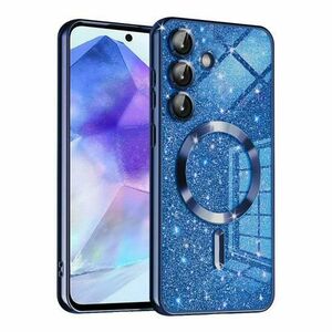 Husa MagSafe pentru Samsung Galaxy A55 5G A556, Techsuit, Luxury Glitter, Albastra imagine