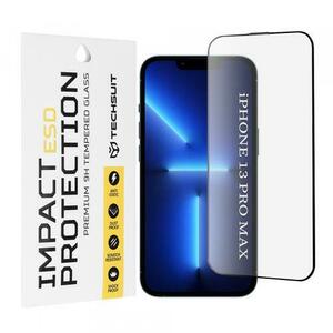 Folie de protectie Ecran Techsuit pentru Apple iPhone 13 Pro Max, Sticla Securizata, Full Glue imagine