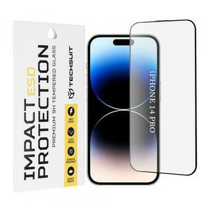 Folie de protectie Ecran Techsuit pentru Apple iPhone 14 Pro, Sticla Securizata, Full Glue imagine