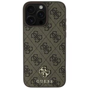 Husa Protectie Spate Guess PU 4G Small Metal Logo MagSafe pentru Apple iPhone 16 Pro Max (Maro) imagine