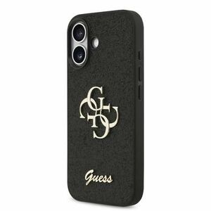 Husa Protectie Spate Guess Fixed Glitter 4G Metal Logo pentru Apple iPhone 17 (Negru) imagine