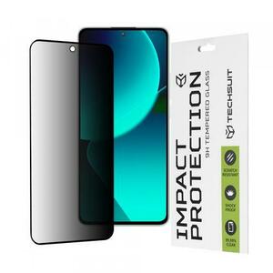 Folie de protectie Ecran Privacy Techsuit pentru Xiaomi 13T Pro / 13T, Sticla Securizata, Full Glue, 111D imagine
