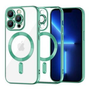 Husa MagSafe pentru Apple iPhone 13 Pro Max, Techsuit, Luxury Crystal, Verde Deschis imagine