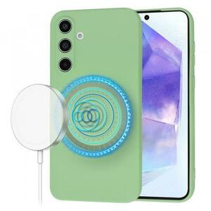 Husa MagSafe pentru Samsung Galaxy A55 5G A556, Techsuit, SoftFlex, Verde Deschis imagine