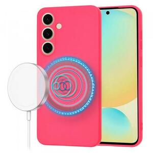 Husa MagSafe pentru Samsung Galaxy S24 FE S721, Techsuit, SoftFlex, Roz Inchis imagine