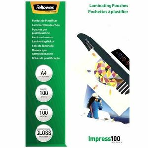 Folie laminare Fellowes 5351111, A4, 100 microni, 100 buc imagine