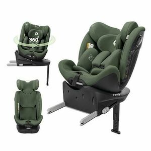 Scaun auto pentru copii Lorelli Perseus, i-Size, Isofix, baza rotativa, picior de sprijin, EPS Memory, panou de ventilatie, SPS, 0 luni-12 ani, 40-150 cm, Verde imagine