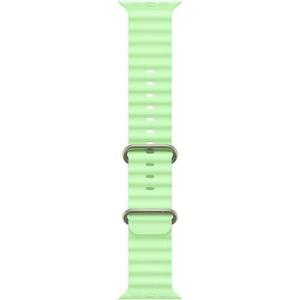 Curea pentru Apple Watch 49mm, Ocean Band - Natural Titanium Finish (Verde deschis) imagine